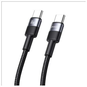 USAMS USB-C į USB-C Kabelis 60W 1.2m Aluminum Alloy Data Kabelis SY Series SJ724USB01 (US-SJ724)