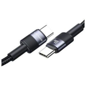 USAMS USB-C į USB-C Kabelis 60W 1.2m Aluminum Alloy Data Kabelis SY Series SJ724USB01 (US-SJ724) - Image 2