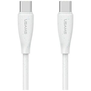 Kabelis USAMS Green Series SJ716 60W USB-C į USB-C 1m baltos spalvos