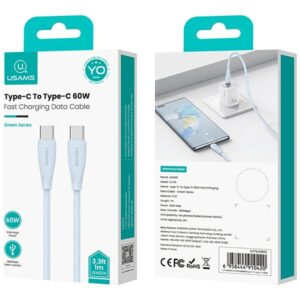 Kabelis USAMS Green Series SJ716 60W USB-C į USB-C 1m baltos spalvos - Image 10