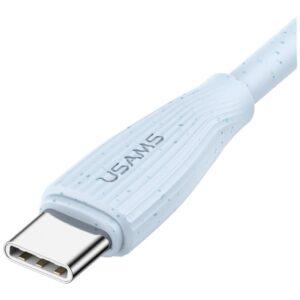 Kabelis USAMS Green Series SJ716 60W USB-C į USB-C 1m baltos spalvos - Image 3