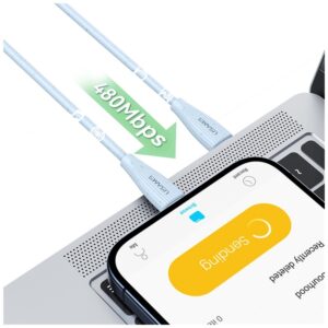 Kabelis USAMS Green Series SJ716 60W USB-C į USB-C 1m rožinės spalvos - Image 9