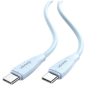 Kabelis USAMS Green Series SJ716 60W USB-C į USB-C 1m rožinės spalvos - Image 2
