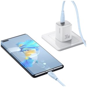 Kabelis USAMS Green Series SJ716 60W USB-C į USB-C 1m rožinės spalvos - Image 7