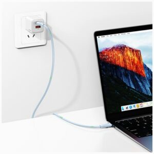 Kabelis USAMS Green Series SJ716 60W USB-C į USB-C 1m rožinės spalvos - Image 8