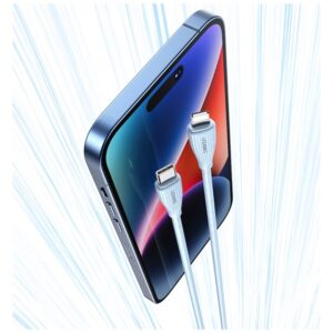 Kabelis USAMS Green Series SJ717 30W USB-C į Lightning 1m rožinės spalvos - Image 6