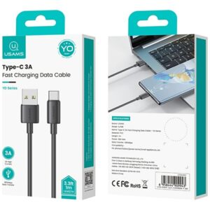 Kabelis USAMS YD Series SJ708 18W 3A USB-A į USB-C 1m baltos spalvos - Image 9