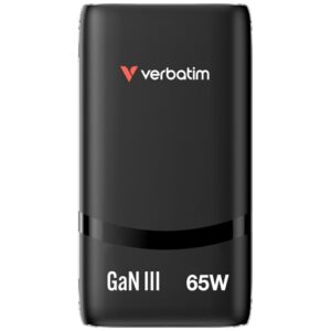 Verbatim Fold n Go mains charger GaN 65W black 32354 - Image 2