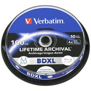 BD-XL Verbatim M-Disc 100GB 4X Inkjet Printable 10vnt 43850 - Image 1
