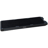 Phobya R27-S420 Radiator, 420 mm radiator, 18 FPI, copper fins, 2x G1/4-inch connectors – juodos spalvos