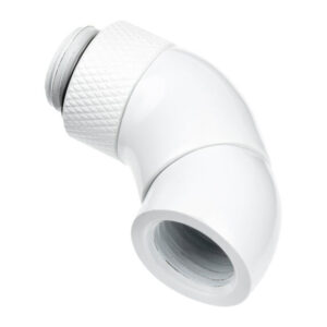 Alphacool Eiszapfen Angle Adapter, 45 degrees, double, rotatable, G1/4 female to G1/4 female - white
