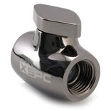 XSPC G1/4 Ball Valve - Brass, Black-Chrome