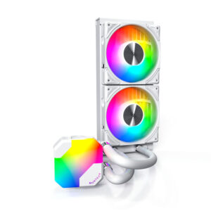 Montech Hyper Flow ARGB AIO water cooling, baltos spalvos - 240mm - Image 2