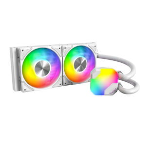 Montech Hyper Flow ARGB AIO water cooling, baltos spalvos - 240mm