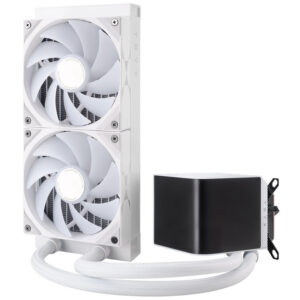 TRYX PANORAMA ARGB 240 All-in-One Liquid Cooling, 3D-AMOLED Display – 240mm, baltos spalvos - Image 2
