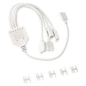 Kolink ARGB 1-4 splitter cable - 30cm, white - Image 2