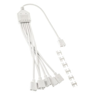 Kolink ARGB 1-6 splitter cable - 30cm, white - Image 2