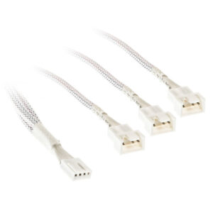 Kolink 1-2 PWM Fan Splitter Cable - 35cm, braided, white