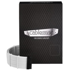 CableMod C-Series Pro ModMesh Sleeved 12V-2x6 12VHPWR Dual StealthSense Cable Kit for Corsair RMi, RMx (Black Label) - baltos spalvos