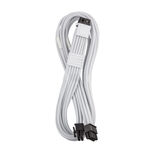 CableMod C-Series Pro ModMesh 12V-2x6-Cable, Sleeved, 16-Pin to 2x 8-Pin, for Corsair Type 4 ir 3 PSUs - baltos spalvos, 60cm