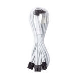 CableMod C-Series Pro Bridged Connection Cable - Variant A, 90°, 16-Pin to 3x8-Pin PCIe, baltos spalvos