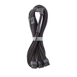 CableMod C-Series Pro Bridged Connection Cable - Variant B, 90°, 16-Pin to 3x 8-Pin PCIe, juodos spalvos