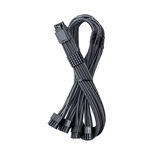 CableMod C-Series Pro ModMesh 12V-2x6-Cable, Sleeved, 16-Pin to 4x 8-Pin, for Corsair Type 4 ir 3 PSUs - carbon, 60cm