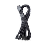 CableMod C-Series Pro ModMesh 12V-2x6-Cable, Sleeved, 16-Pin to 4x 8-Pin, for Corsair Type 4 ir 3 PSUs - juodos spalvos, 60cm