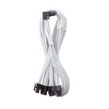 CableMod C-Series Pro Bridged Connection Cable - Variant A, 90°, 16-Pin to 4x8-Pin PCIe, baltos spalvos