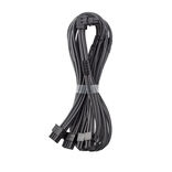 CableMod C-Series Pro Bridged Connection Cable - Variant B, 90°, 16-Pin to 4x 8-Pin PCIe, carbon