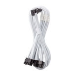CableMod C-Series Pro Bridged Connection Cable - Variant B, 90°, 16-Pin to 4x 8-Pin PCIe, baltos spalvos