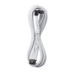 CableMod Universal Pro ModMesh 16-Pin to 16-Pin-Cable, 90° Connector, Sleeved, StealthSense - baltos spalvos, 60 cm, Var. B