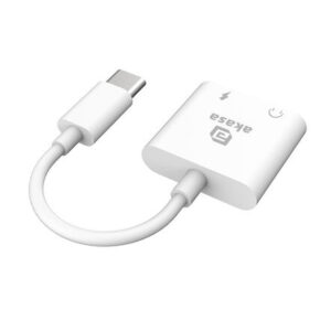Akasa USB Type-C to 3.5mm Headphone Jack, Charging Adapter - Power Delivery, - Image 2