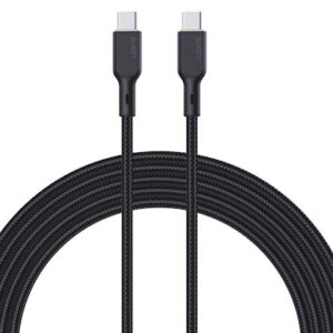 Aukey Nylon pintas USB-C į USB-C kabelis su kevlaro branduoliu, 1m