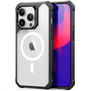 ESR Air Armor Dėklas HaloLock Apple iPhone 14 Pro, skaidrus juodos spalvos