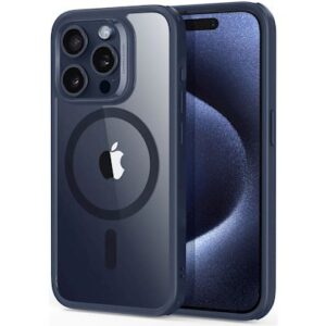 ESR Hybrid Dėklas su HaloLock Apple iPhone 15 Pro Max -skaidrus mėlynos spalvos