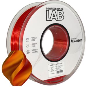 3D Plastikas - Filamentas PLA Silk Dual Color raudonas auksinis | 1.75 mm, 1 kg | Professional LAB