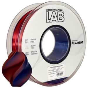 3D Plastikas - Filamentas PLA Silk Dual Color raudonas mėlynas | 1.75 mm, 1 kg | Professional LAB