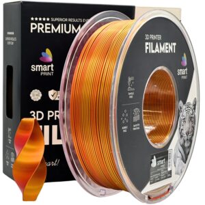 3D Plastikas - Filamentas PLA Silk Dual Color raudonas auksinis | 1.75 mm, 1 kg | SPrint