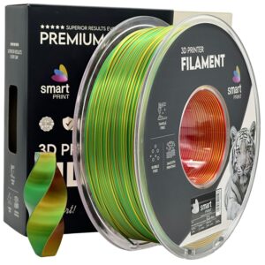 3D Plastikas - Filamentas PLA Silk Tri Color raudonas geltonas žalias | 1.75 mm, 1 kg | SPrint