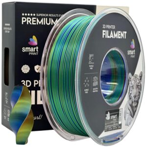 3D Plastikas - Filamentas PLA Silk Tri Color raudonas mėlynas žalias | 1.75 mm, 1 kg | SPrint