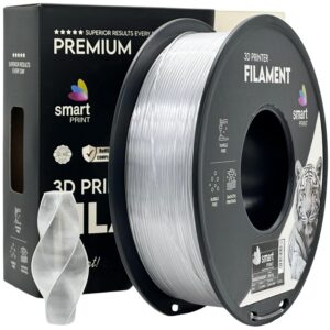 3D Plastikas - Filamentas PETG skaidrus | 1.75 mm, 1 kg | SPrint