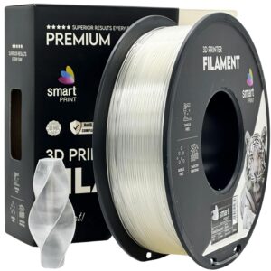 3D Plastikas - Filamentas PLA+ skaidrus | 1.75 mm, 1 kg | SPrint
