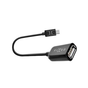 FIXED OTG kabelis USB/USB-C, juodos spalvos