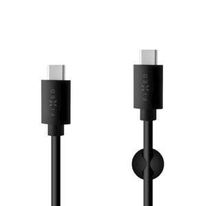 FIXED kabelis USB-C į USB-C, juodos spalvos (1m)
