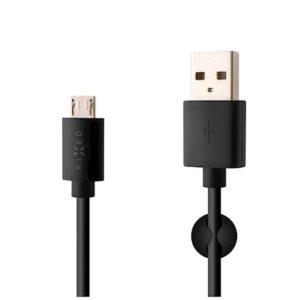 FIXED kabelis USB-A į Micro, juodos spalvos (1m)