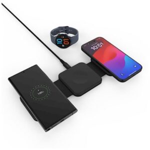 FIXED Flex belaidis įkroviklis skirtas Samsung įrenginiams, juodos spalvos