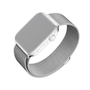 FIXED Mesh apyrankė Apple Watch 38/40/41mm, sidabro spalvos