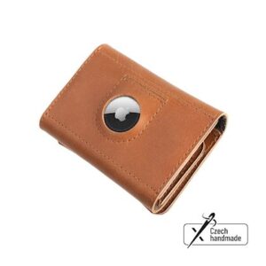 FIXED Tripple Wallet dėklas skirtas AirTag, rudos spalvos