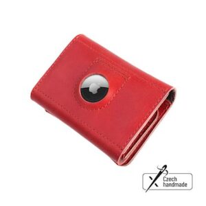 FIXED Tripple Wallet dėklas skirtas AirTag, raudonos spalvos